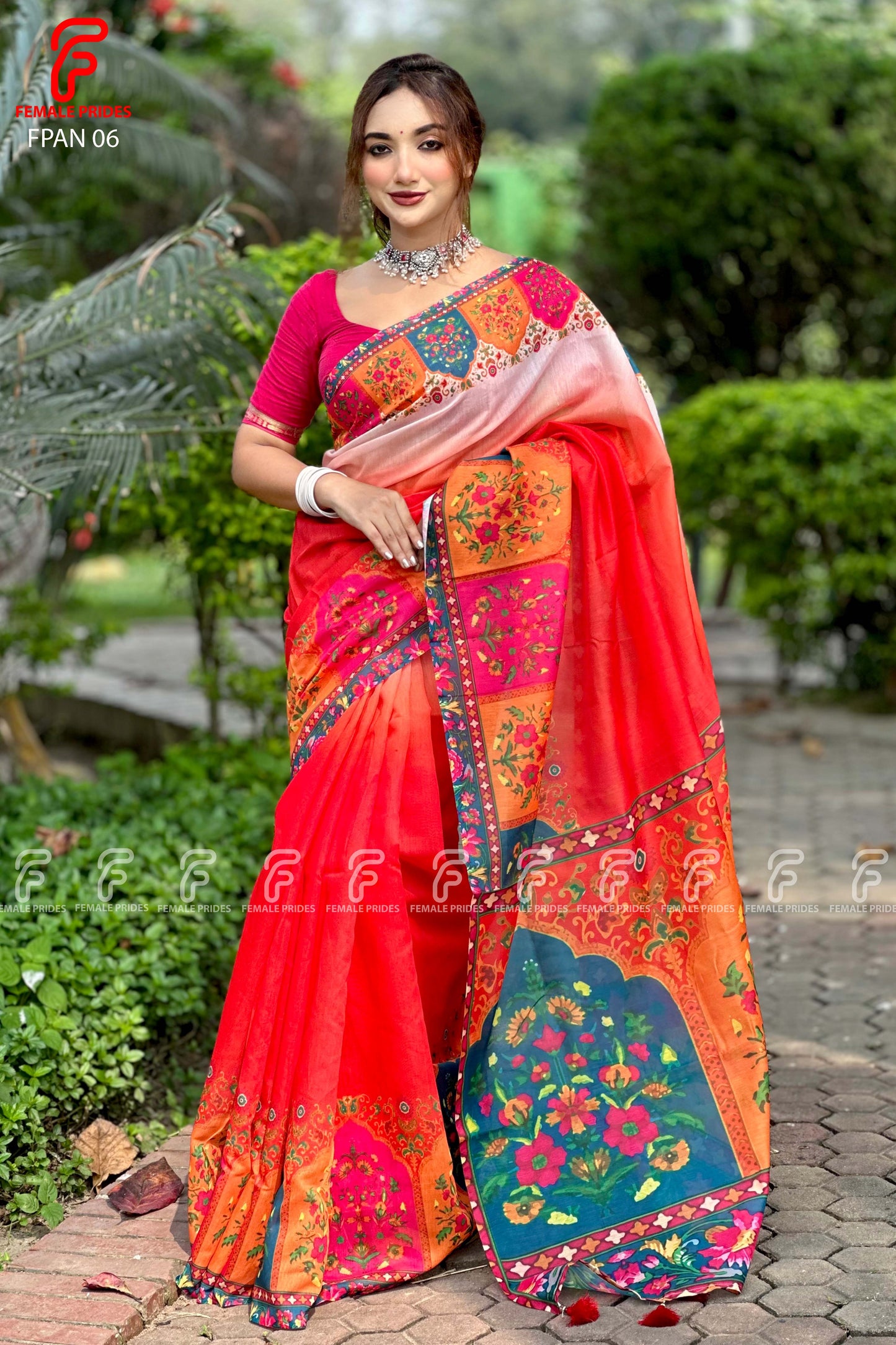 প্রিমিয়াম সফট সিল্ক শাড়ি-FPAN06