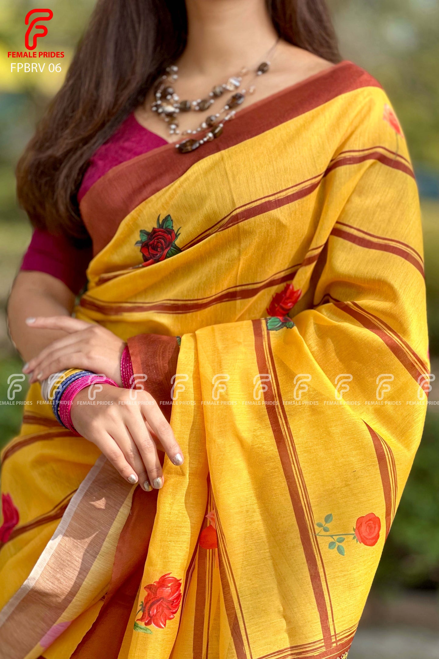 প্রিমিয়াম সফট সিল্ক শাড়ি-FPBRV06