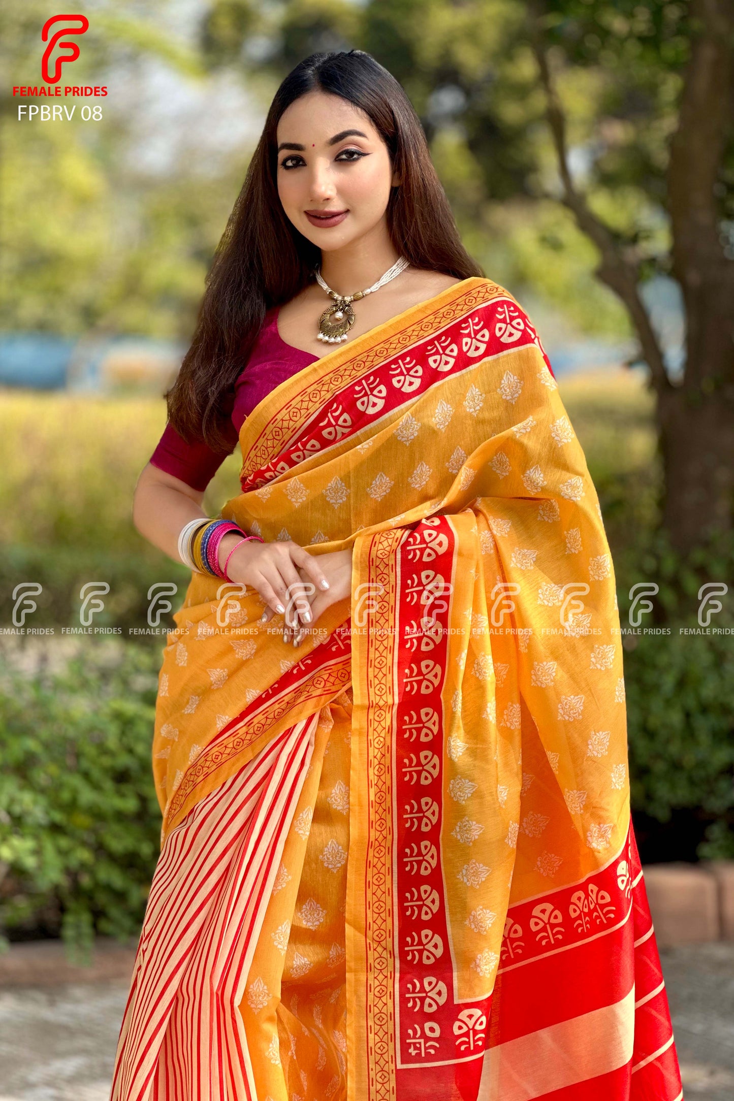 প্রিমিয়াম সফট সিল্ক শাড়ি-FPBRV08