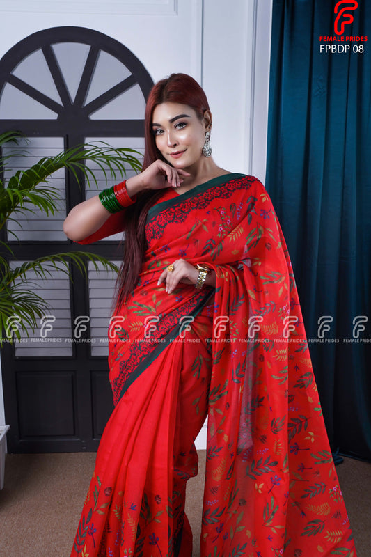 চমৎকার ডিজাইনের প্রিমিয়াম সফট সিল্ক শাড়ি-FPBDP08