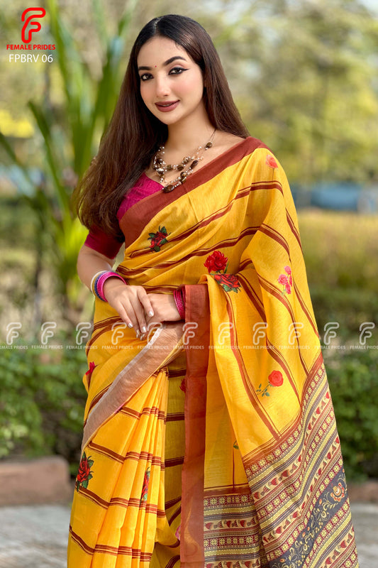 প্রিমিয়াম সফট সিল্ক শাড়ি-FPBRV06